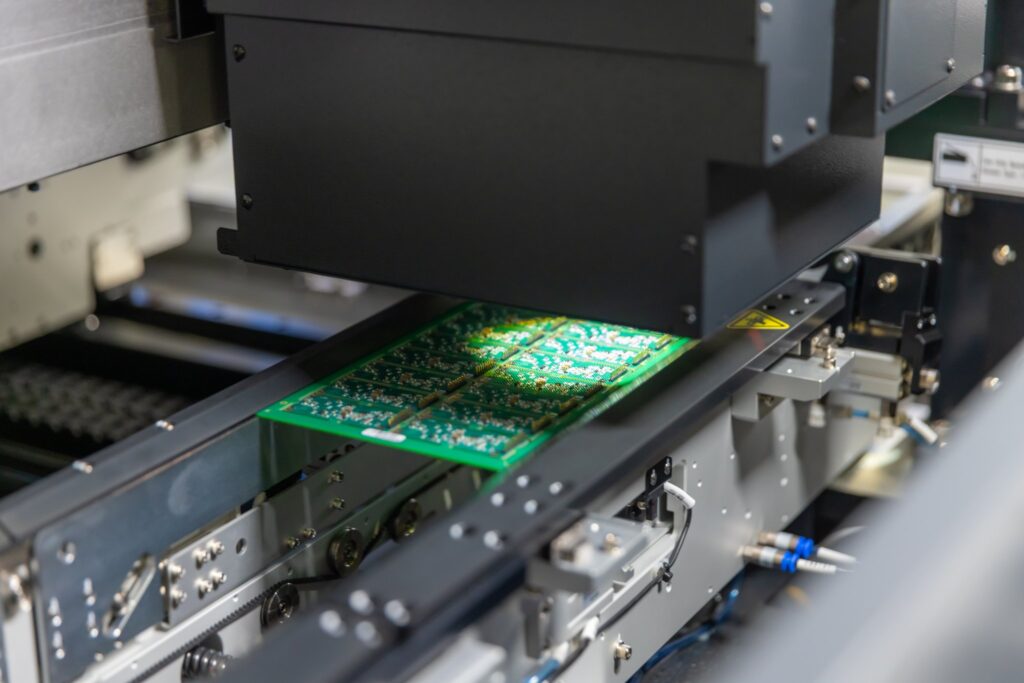 PCB assembly SMT components close-up